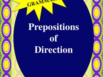 NAPLAN:  Year 3 Prepositions of Direction