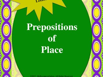 NAPLAN: Year 3 - Prepositions of Place