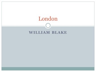 William Blake's 'London' Power and Conflict Poetry