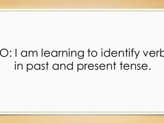 SPAG planning and presentation - Past and Present Verbs
