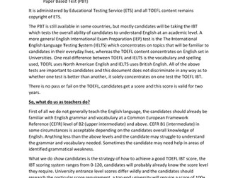 How to teach the TOEFL iBT