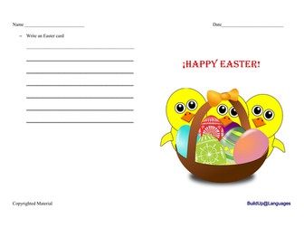 Happy Easter - write an Easter card