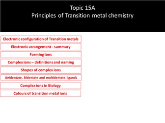 Edexcel 2015 Topic 15A Transition metals