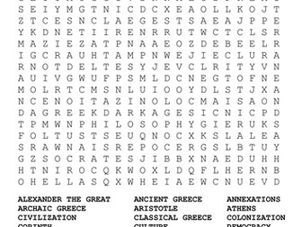 Ancient Greece Word Search