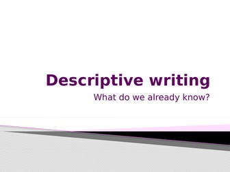 Descriptive writing KS3