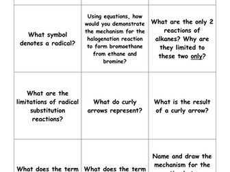 OCR Chemistry A Level Reaction Mechanism Flash Cards