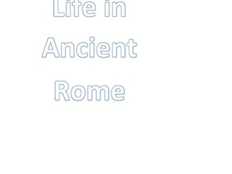 History: Booklet on Ancient Rome to complete