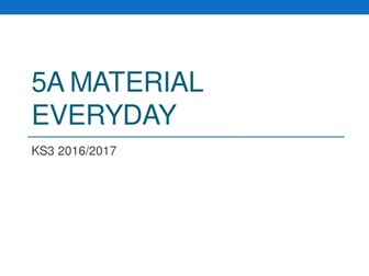 KS3 Activate:  Material Everyday- Ceramics and Composites