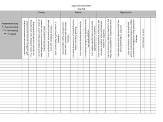 PE assessment record documents - Primary