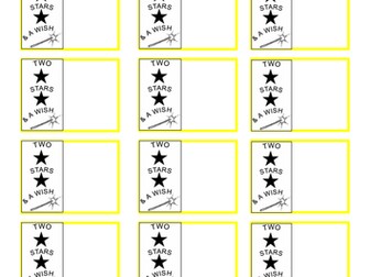 2 stars and a wish sticker