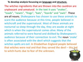 Macbeth Witches Differentiated PETALs and Framework