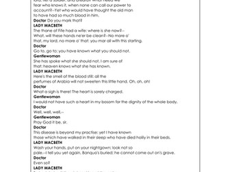 AQA Literature Paper 1 ‘Macbeth’ Extract to essay sample questions