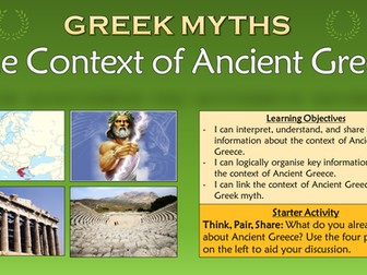 Greek Myths: The Context of Ancient Greece