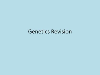 A Level Biology - Genetic and Inheritance Revision