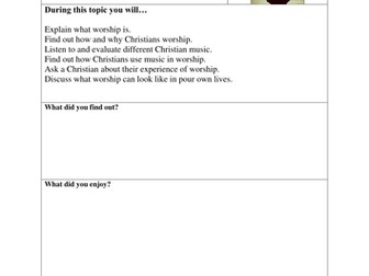 Year 5 - RE (Christian Worship) Lesson 1 Plan and PowerPoint and Overview Sheet (Cheshire West)