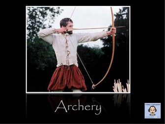 KS1/ KS2 PE - Archery Lesson PowerPoint (Shakespeare Week)