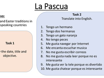 Easter in Spanish speaking countries lesson