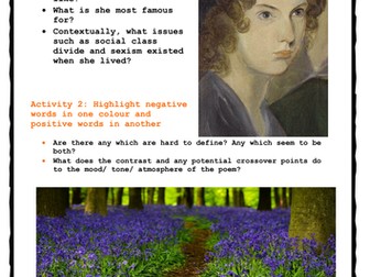 OCR GCSE LITERATURE YOUTH AND AGE POETRY WORKBOOK- First 3 poems