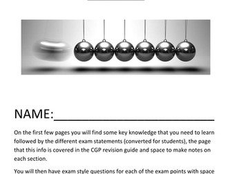 Revision booklets for Edexcel Core Physics exam