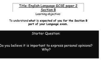 AQA English Language Paper 2 Section B