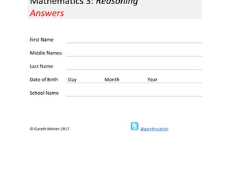 KS2 New 2017 SATS-style Mathematics 3 - Reasoning (Year 6)