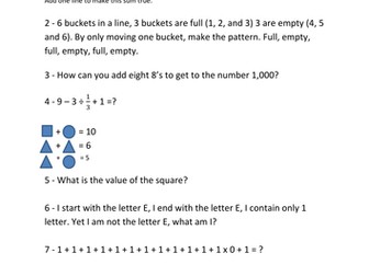 Maths Warm Up