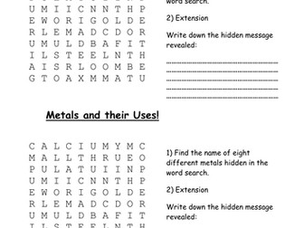 Metals and Their Uses (KS3 Y8 Exploring Science)