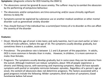 A Level OCD revision