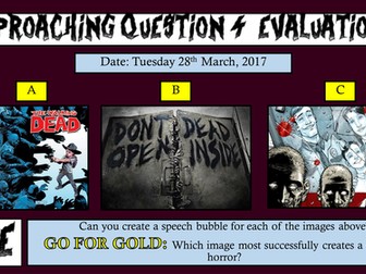 AQA English Language Paper 1, Q4 Evaluation lesson World War Z