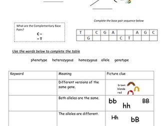 KS4 Biology Punnett Squares Booklet