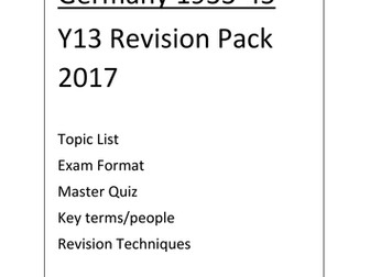 A2 Nazi Germany Revision  Booklet - AQA Unit 2O