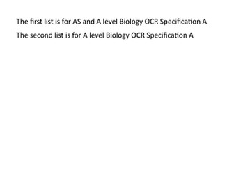 OCR A level Biology Practicals in exams