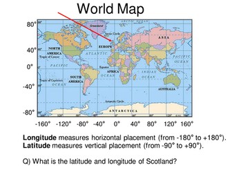Longitude and latitude starter (introduces co-ordinates)