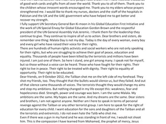 Malala Speech Analysis