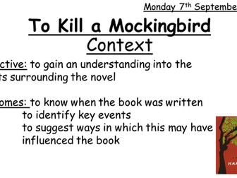 To Kill a Mockingbird Scheme of Work