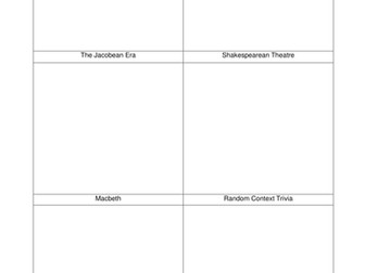 Macbeth Context Activity