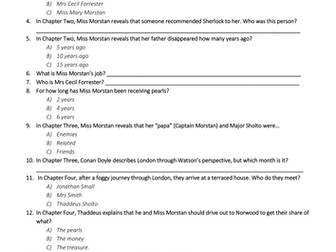 The Sign of Four Plot Quiz