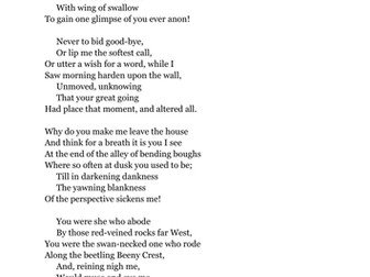 The darkling thrush essay
