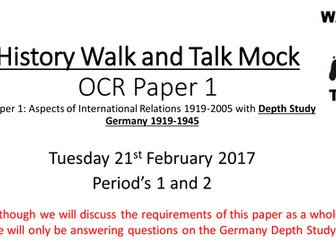 Walk and Talk Nazi Germany OCR History B Paper 1