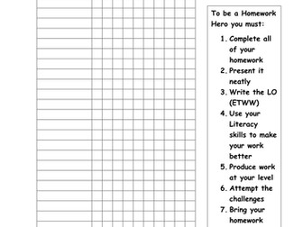 Homework tracker