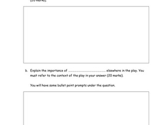 GCSE English Literature (edexcel) Breakdown of the Exam