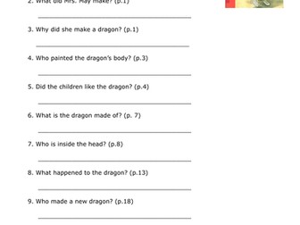 Oxford Reading Tree: Stage 4: Dragon Dance Quiz and Answer Key