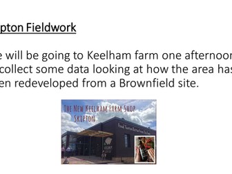 Human Fieldwork example for NEW AQA Geography GCSE for Skipton but can be adapted