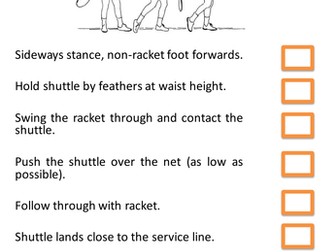 Badminton Serving - Peer Assessment