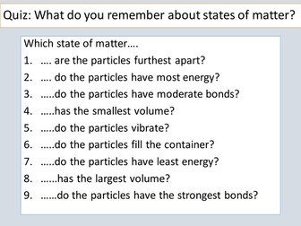 AQA Trilogy: Particle Model of Matter: Density