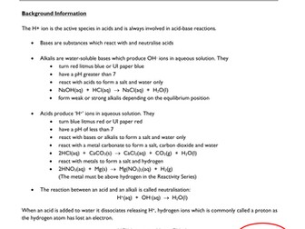 Acids, Bases and Buffers