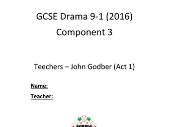Teechers- John Godber, Work Booklet for Drama Students