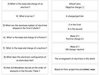 Recall Revision Questions for Edexcel C2 GCSE Chemistry