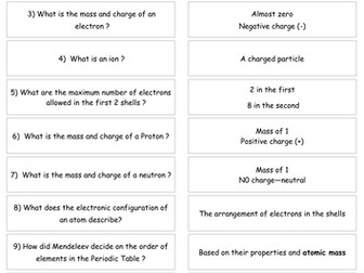 Recall Revision Questions for Edexcel C2 GCSE Chemistry