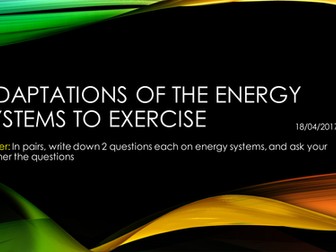 Adaptations to energy systems following exercise